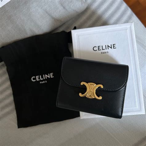 celine strap wallet small|Celine small triomphe wallet.